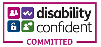 Department of Work and Pension's Disability Confident Committed logo